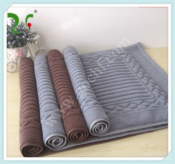 Wholesale high quality 100% cotton solid jacquard hotel bath mat