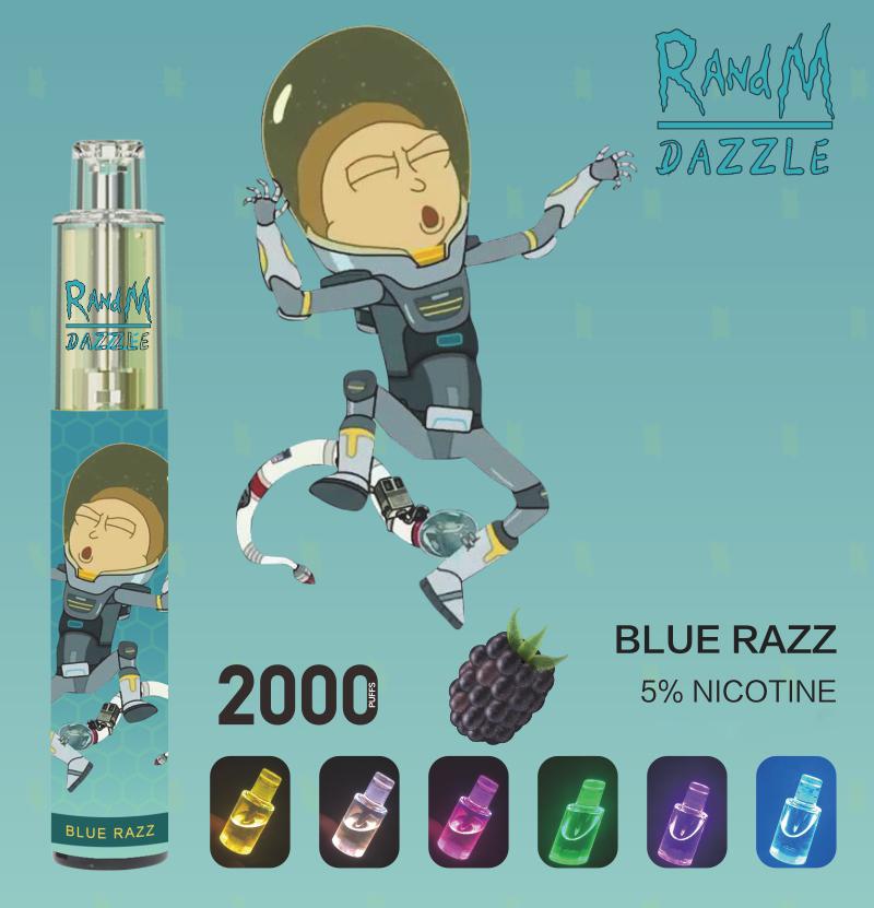 Висококачествена марка RANDM Dazzel 2000 Puffs