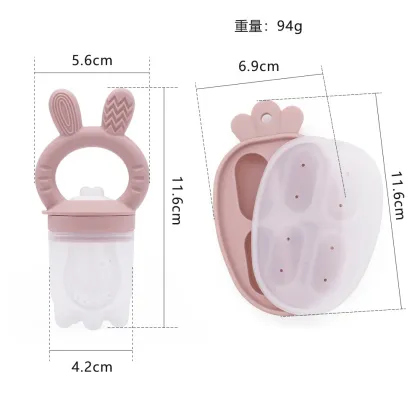 Bunny-Shaped Silicone Pacifier Mesh Feeder for Baby
