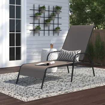 2021 Hot Sale Garden Patio Sling Sun Lounger Outdoor Recliner Aluminum Beach Chaise Lounge Chair
