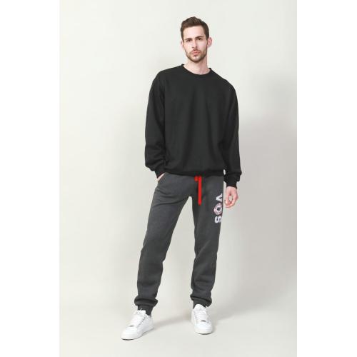 Mäns avslappnade pullover fleece jacka