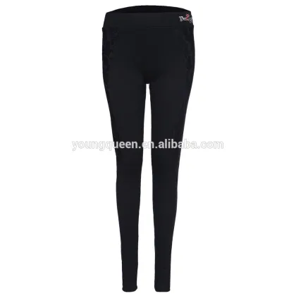 HD14 high elastic lace stitching slim Leggings embroidered Leggings