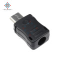 High Quality 50pcs 5 Pin T Port Male Micro USB Plug Socket Contor + Plastic Cover for DIY Wholesale