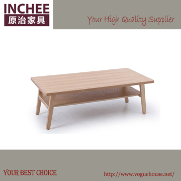 INCHEE FURNITURE,CT306,Modern Double Layer Natural Wooden Coffee Table
