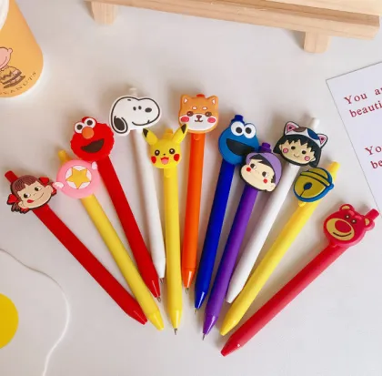 Wholesale Kawaii Cartoon Signature Pens - Custom Logo 0.5mm Black Gel Ink Stationery Supplies