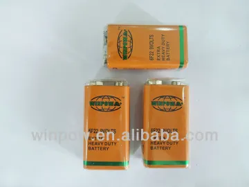 manufacturer of 9v dry cell battery 6f22 carbon zinc battery