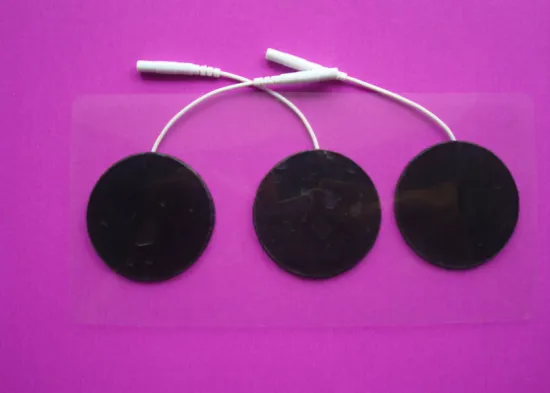 50*50mm Tens Digital Ems Unit Pads, Conductive Carbon Film Electrode Pads, Pigtail Round Tens Unit Pads