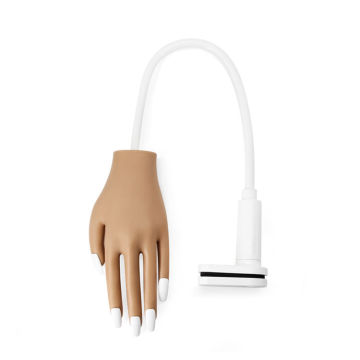 Flexible Positioning Silicone Hand Model for Nail Enhancement Training