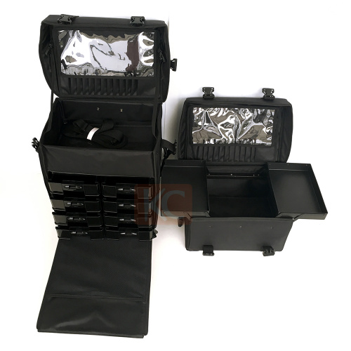 2017 NEW large capacity wholesale Nylon soft-sided makeup trolley case