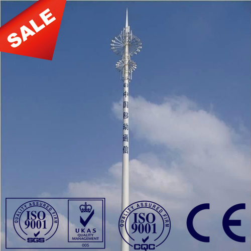 36M Galvanized Telecom Monopole Tower Made Of steel