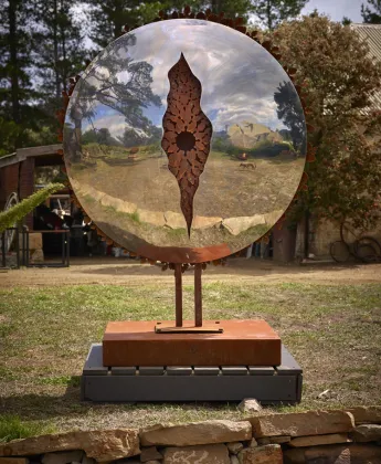 outdoor decoration modern high polishing stainless garden sculpture