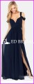 CE1191 2016 Sexy Pleat frente Split Chiffon Royal Blue Prom Dress