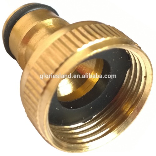 Brass Hose Tap Connector 3/4" threaded garden water Pipe Quick Adaptor Fitting