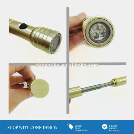 luxury gold aluminum magnetic led flashlight