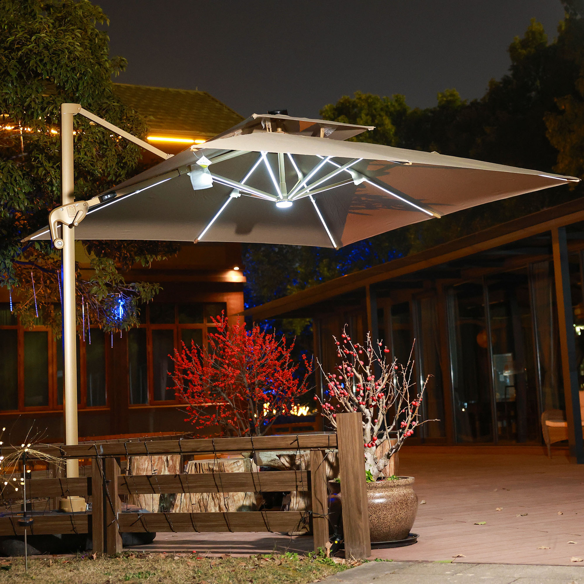 patio umbrella lights