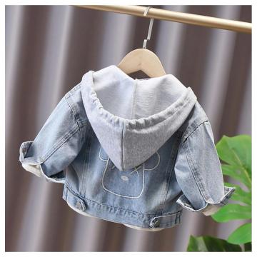 Felpa con cappuccio del denim cartone animato per bambini