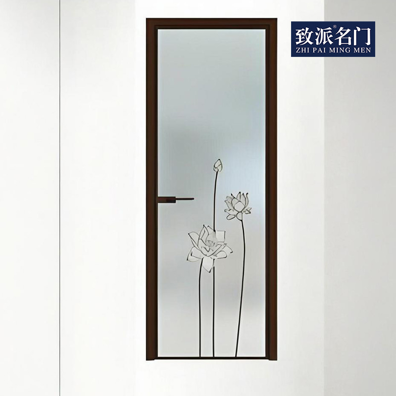 Modern home swing door lotus pattern