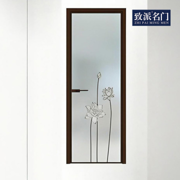 Modern home swing door lotus pattern