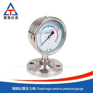 Diaphragm anti-seismic pressure gauge