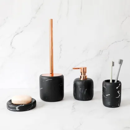 Marble resin bathroom four-piece creative home wash set