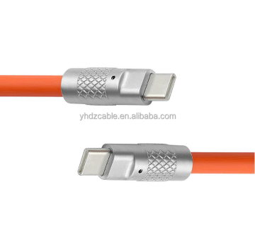 USB C till typ C 120W snabb laddningskabel - Zinklegering Liquid Silicone Adapter