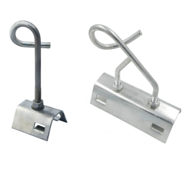 Silver Galvanized Iron Fiber Optic Metal Cable Hooks: Fix Anchor Clamps for Optical Fiber Cables