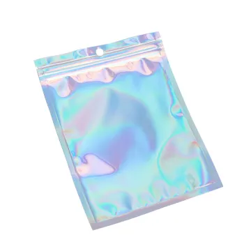 Custom Resealable Laser Film Jewelry Bag Zipper Bags