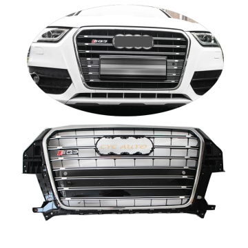 Silver Black Front Bumper Grill for Audi Q3/SQ3 2013-2015
