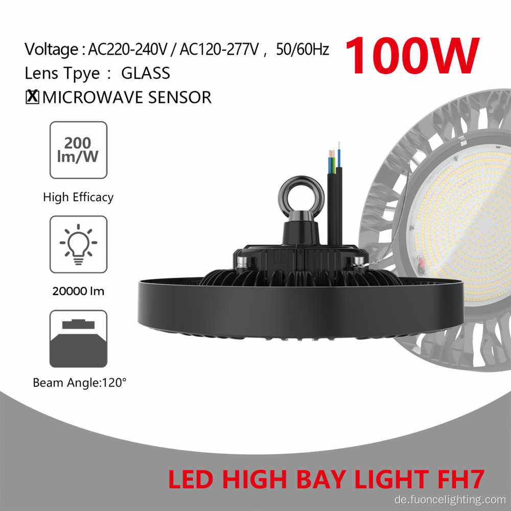 100W High Bay Lighting für Lagerhaus