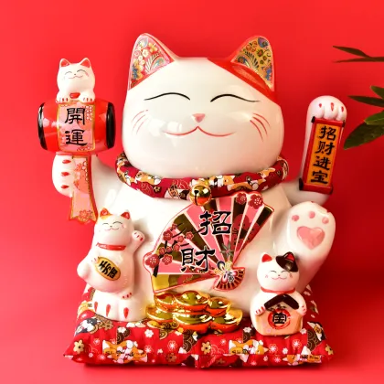 Best Quality Japanese Lucky Cat Fortune Maneki Neko Waving Cat - Factory Hot Sale