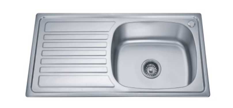 Bồn rửa inox đơn có rãnh thoát nước