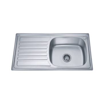 Bồn rửa inox đơn có rãnh thoát nước