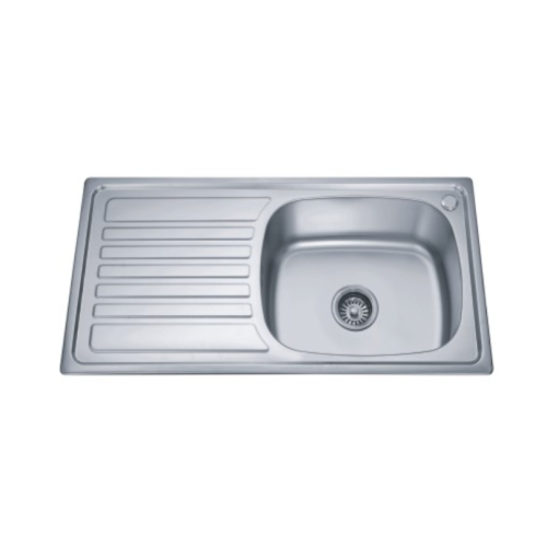 Bồn rửa inox đơn có rãnh thoát nước