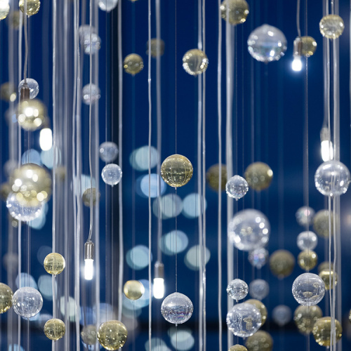 Lámpara de araña con forma de burbuja para vestíbulo de banquetes