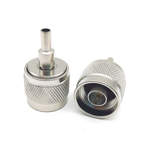 Straight Crimp Solder N Male Plug Coaxial Connector