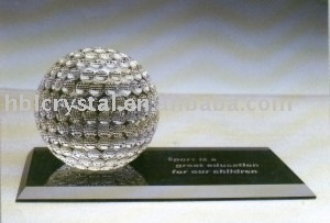 Crystal golf souvenir
