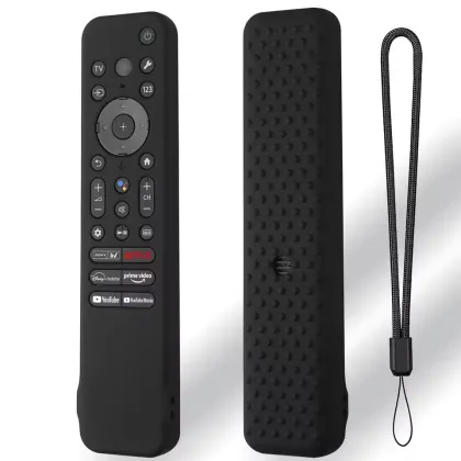 Sony Remote Control Protective Silicone Case - Anti-Slip Sleeve & Lanyard for RMF-TX810U TX811U TX910U