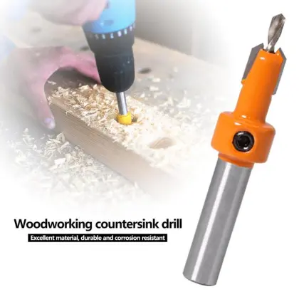 5pcs/set Countersink Drills Bits Woodworking Countersunk Drill Cone Drill Counterbore Drill Bit Hole Drilling Opening Tools