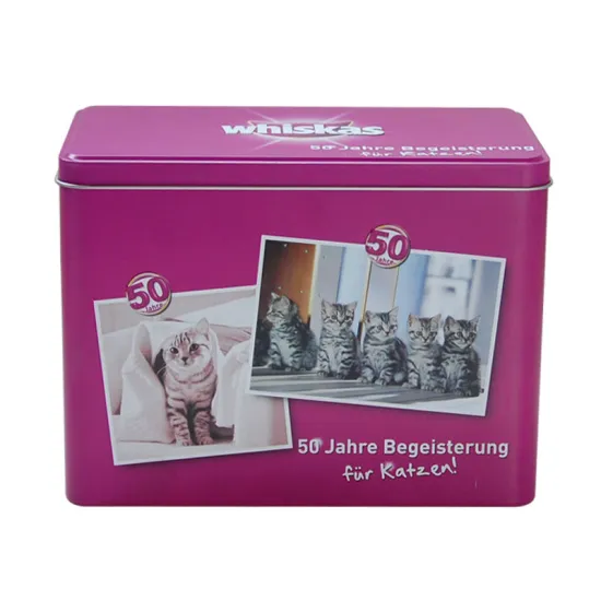 Custom Rectangular Pet Food Tin Box for cat/dog food----202*102*H.150mm