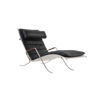 Moderne lear FK87 Grasshopper Lounge Stoel