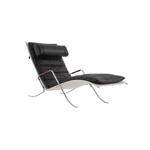 Modern lederen FK87 Grasshopper Lounge -stoel