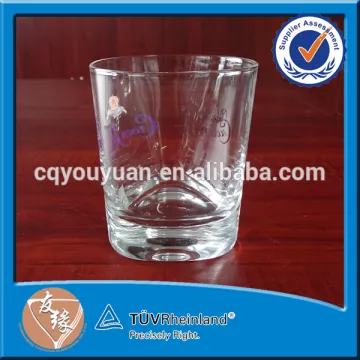 triangle bottom round top unique shaped drinking glass 280ml