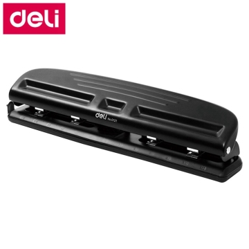 Hoogwaardige deli 0121 Office Desk 6mm 4-hole punch-Punches tot 10 vellen van 80 g papier