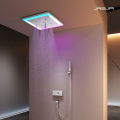 Jasupi 4 fonction Prinage de douche de pluie Plafond LED Mount de baignoire carrée Système de douche de douche thermostatique Ensemble de douche de salle de bain