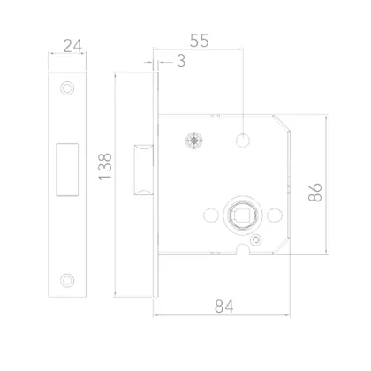 Auxiliary Lock Channel Lock Body
