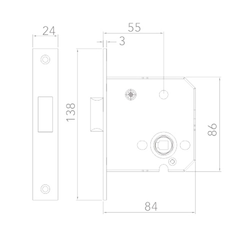 Hilfskanalverriegelungskörper