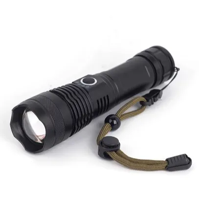 Rechargeable 26650/18650 LED Camping & Hiking Flashlight: Waterproof, Super Bright, and Tactical with USB Charging Feature