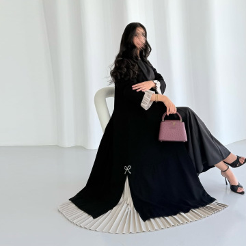 ژاکت کش باف پشمی ابایای روباز چین دار متوسط
