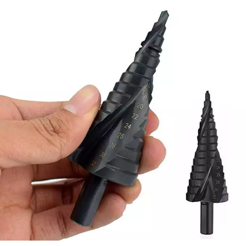 Goede kwaliteit 4-32 mm Triangle Spiral Step Conical Cone HSS Hex Shank Hyper Getapte boorbits voor metaal