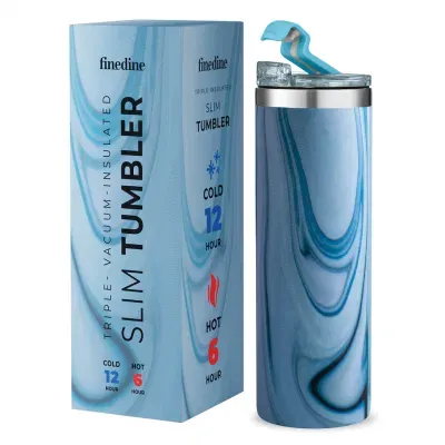 Insulated Skinny Stainless-Steel Tumbler 18oz Coffee Travel Keep Hot Coffee Mug